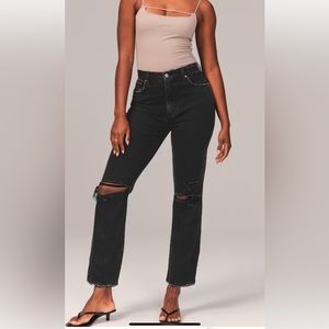 NWT Abercrombie & Fitch ankle straight ultra high rise jeans
